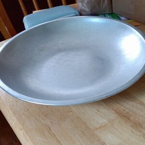 Vintage cast aluminum fruit bowl